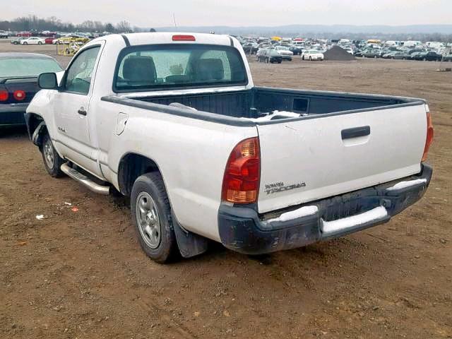 5TENX22N17Z356506 - 2007 TOYOTA TACOMA WHITE photo 3