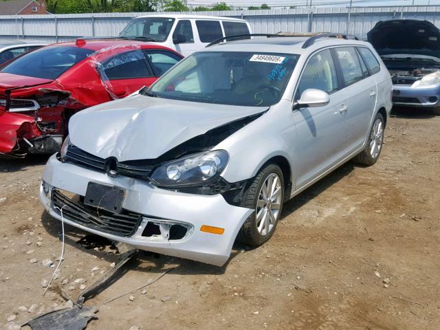 3VWPL8AJ6BM666045 - 2011 VOLKSWAGEN JETTA TDI SILVER photo 2