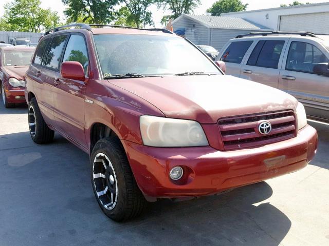 JTEDP21AX40005000 - 2004 TOYOTA HIGHLANDER RED photo 1