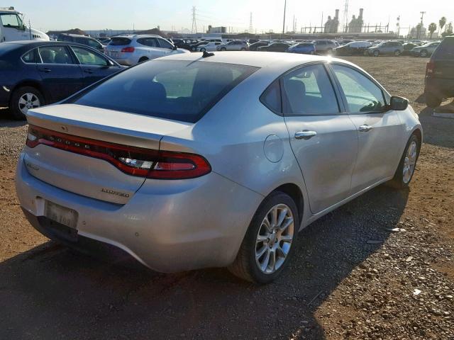 1C3CDFCA6DD133048 - 2013 DODGE DART LIMIT SILVER photo 4