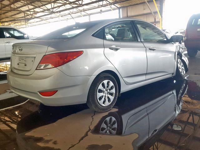 KMHCT4AE4GU105130 - 2016 HYUNDAI ACCENT SE SILVER photo 4