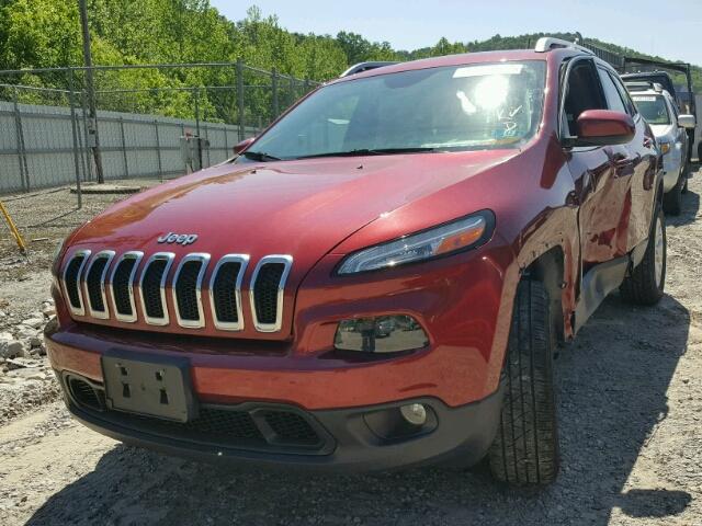 1C4PJMCB5FW552650 - 2015 JEEP CHEROKEE L RED photo 2