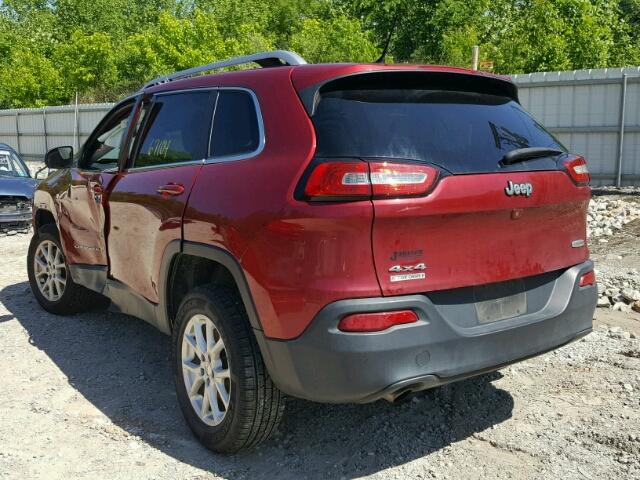 1C4PJMCB5FW552650 - 2015 JEEP CHEROKEE L RED photo 3