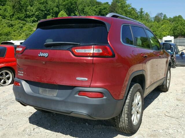 1C4PJMCB5FW552650 - 2015 JEEP CHEROKEE L RED photo 4