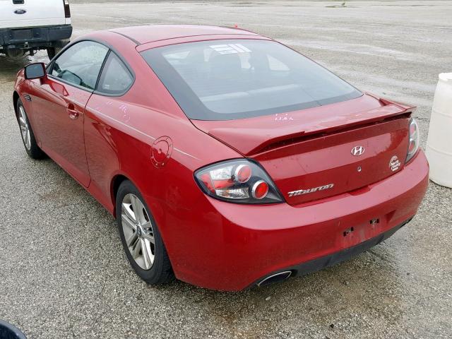 KMHHM66D87U255210 - 2007 HYUNDAI TIBURON GS MAROON photo 3