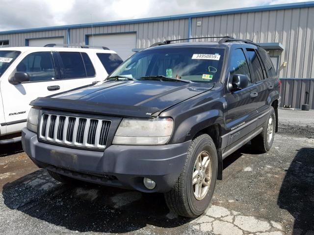 1J4GW48N24C421219 - 2004 JEEP GRAND CHER GRAY photo 2