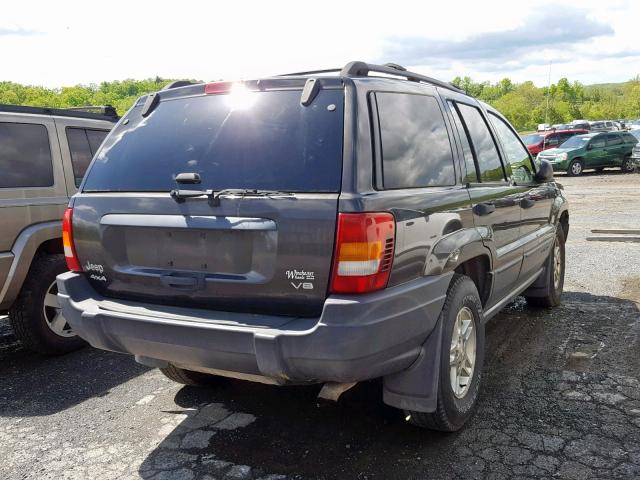 1J4GW48N24C421219 - 2004 JEEP GRAND CHER GRAY photo 4