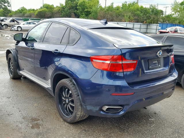 5UXFG83599LZ93388 - 2009 BMW X6 BLUE photo 3