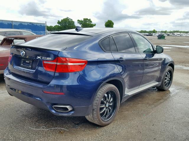 5UXFG83599LZ93388 - 2009 BMW X6 BLUE photo 4