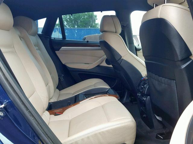 5UXFG83599LZ93388 - 2009 BMW X6 BLUE photo 6