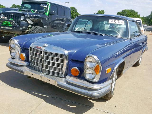 11102612000916 - 1971 MERCEDES-BENZ 280SE BLUE photo 2