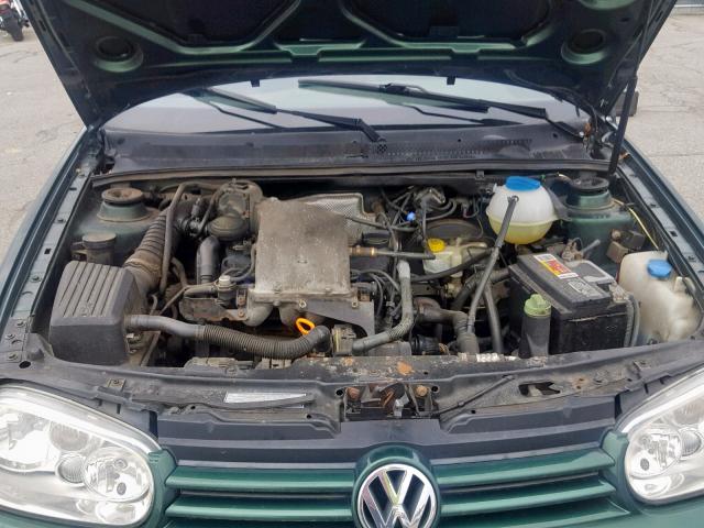 3VWDC21V2YM800691 - 2000 VOLKSWAGEN CABRIO GLS GREEN photo 7