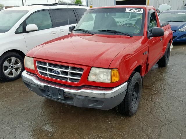 1FTYR10C51PA68084 - 2001 FORD RANGER RED photo 2