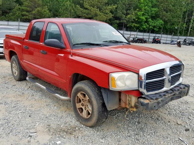 1D7HE58N75S224286 - 2005 DODGE DAKOTA QUA RED photo 1