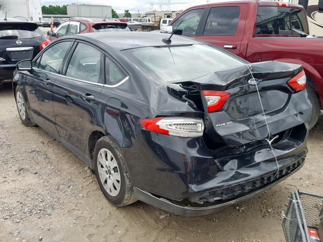 1FA6P0G76E5361337 - 2014 FORD FUSION S BLACK photo 3