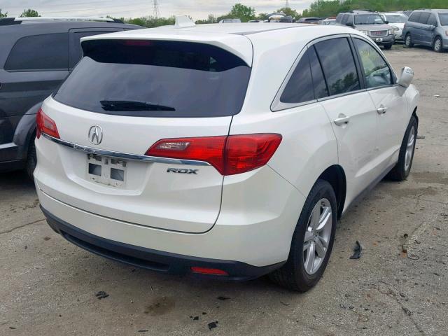 5J8TB3H52FL001622 - 2015 ACURA RDX TECHNO WHITE photo 4