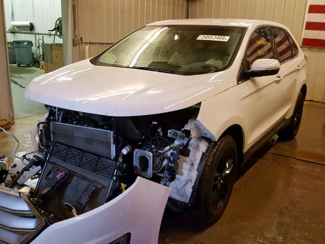 2FMTK4J80FBC18431 - 2015 FORD EDGE SEL WHITE photo 2