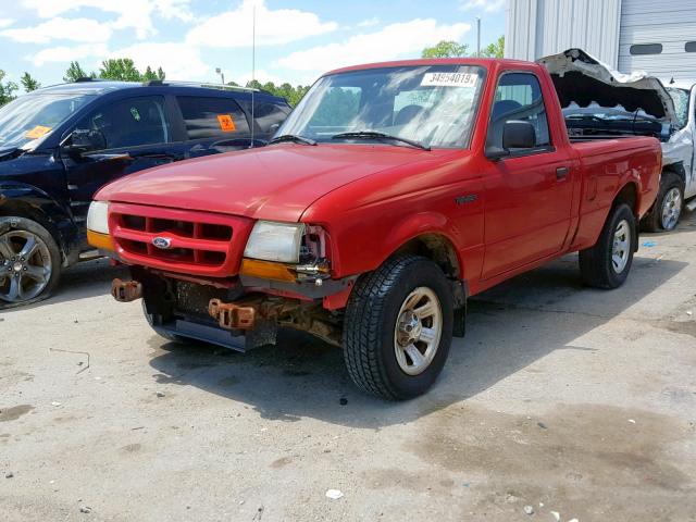 1FTYR10C5YPC01484 - 2000 FORD RANGER RED photo 2