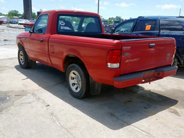 1FTYR10C5YPC01484 - 2000 FORD RANGER RED photo 3