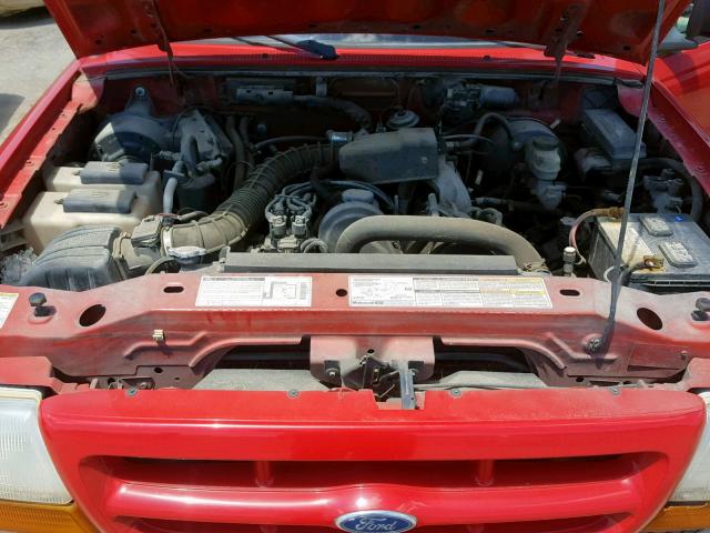 1FTYR10C5YPC01484 - 2000 FORD RANGER RED photo 7