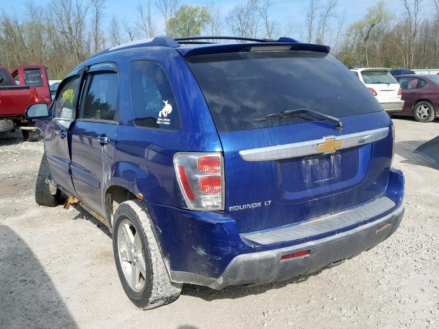 2CNDL63F966126302 - 2006 CHEVROLET EQUINOX LT BLUE photo 3