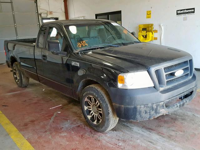 1FTRF12217KC38433 - 2007 FORD F150 BLACK photo 1