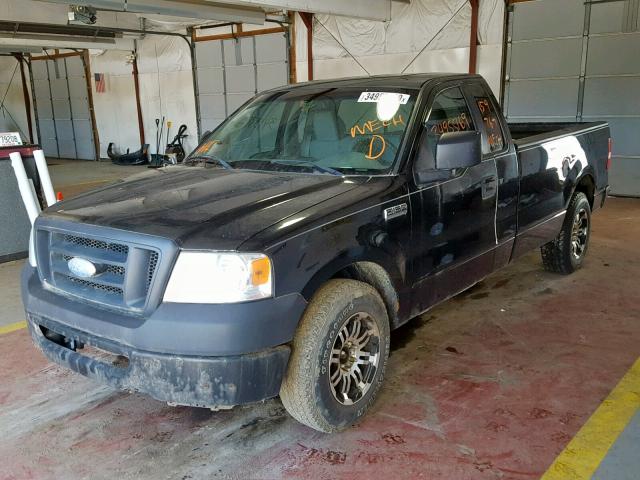 1FTRF12217KC38433 - 2007 FORD F150 BLACK photo 2