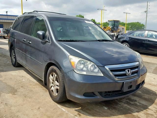 5FNRL387X6B055535 - 2006 HONDA ODYSSEY EX BLUE photo 1