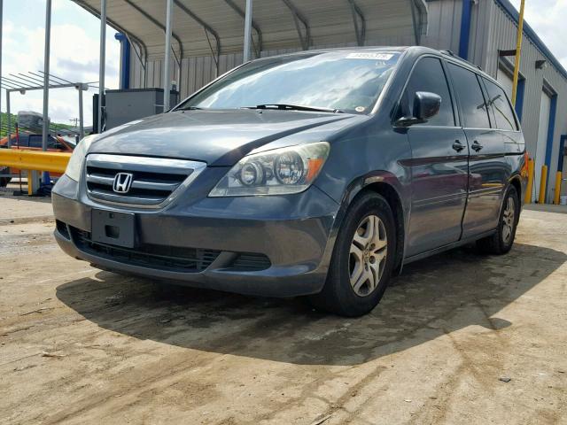 5FNRL387X6B055535 - 2006 HONDA ODYSSEY EX BLUE photo 2