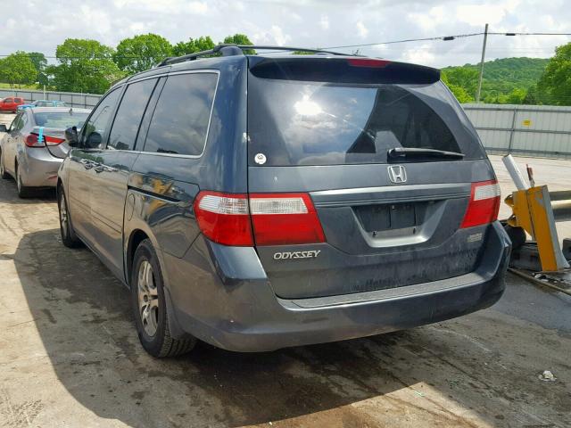 5FNRL387X6B055535 - 2006 HONDA ODYSSEY EX BLUE photo 3