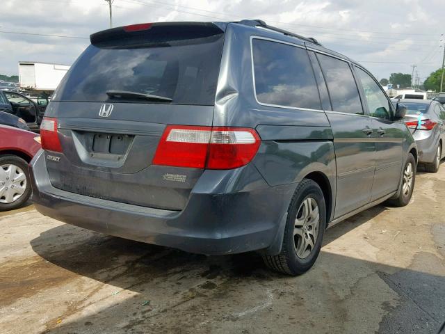 5FNRL387X6B055535 - 2006 HONDA ODYSSEY EX BLUE photo 4