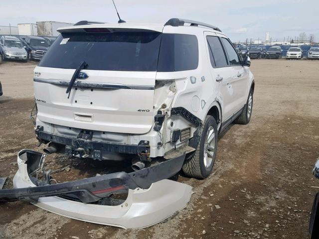 1FMHK8F82CGA33744 - 2012 FORD EXPLORER L WHITE photo 4