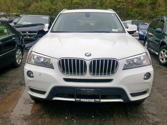 5UXWX9C56D0D02045 - 2013 BMW X3 XDRIVE2 WHITE photo 9