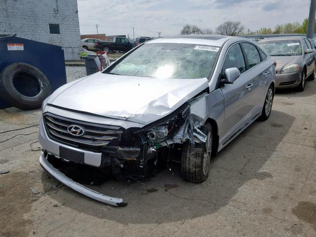 5NPE34AF3HH568068 - 2017 HYUNDAI SONATA SPO SILVER photo 2