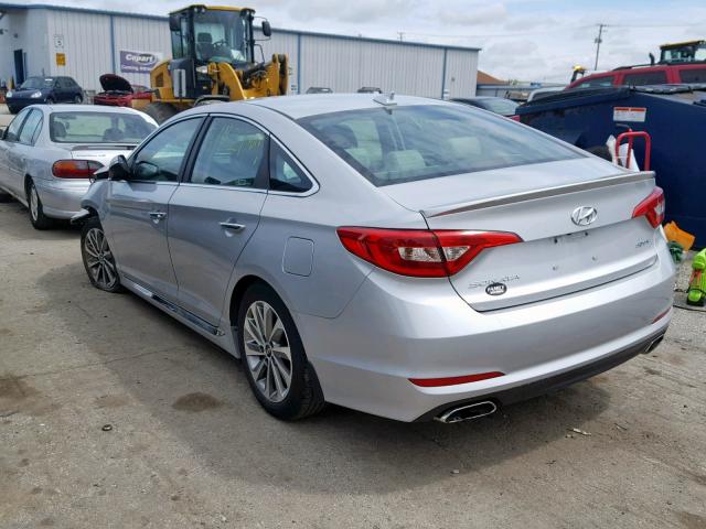 5NPE34AF3HH568068 - 2017 HYUNDAI SONATA SPO SILVER photo 3