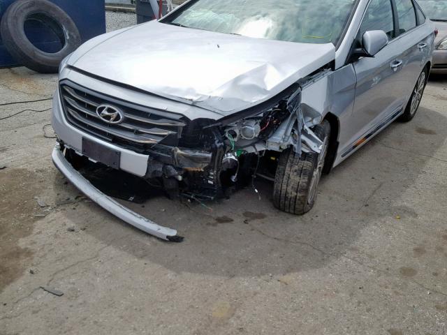 5NPE34AF3HH568068 - 2017 HYUNDAI SONATA SPO SILVER photo 9