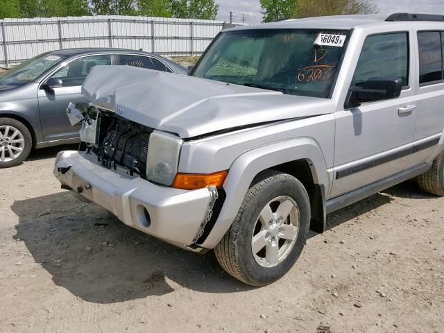 1J8HG48K67C546203 - 2007 JEEP COMMANDER SILVER photo 10