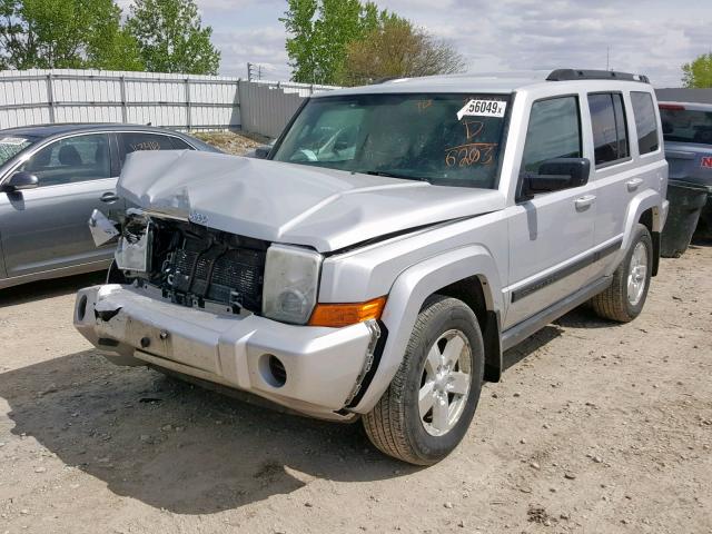 1J8HG48K67C546203 - 2007 JEEP COMMANDER SILVER photo 2