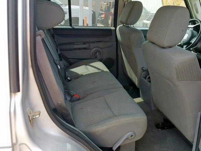 1J8HG48K67C546203 - 2007 JEEP COMMANDER SILVER photo 6