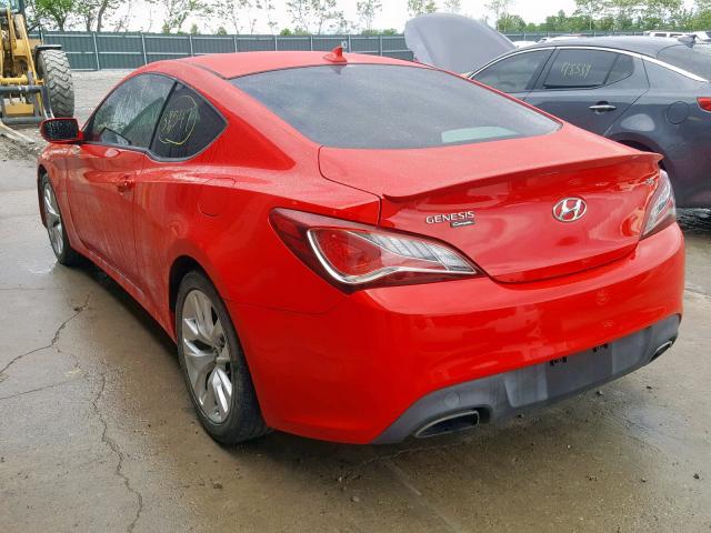 KMHHT6KJ7FU126467 - 2015 HYUNDAI GENESIS CO RED photo 3