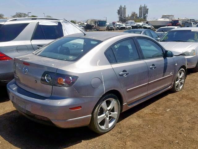 JM1BK123751302256 - 2005 MAZDA 3 S GRAY photo 4