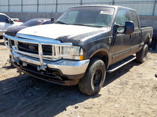 1FTSW31F62ED36088 - 2002 FORD F350 SRW S BLACK photo 2