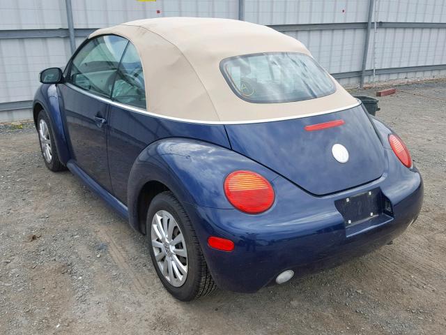 3VWBM31Y75M302860 - 2005 VOLKSWAGEN NEW BEETLE ლურჯი ფოტო 3