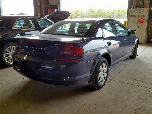 1B3EL36X93N548297 - 2003 DODGE STRATUS SE BLUE photo 4