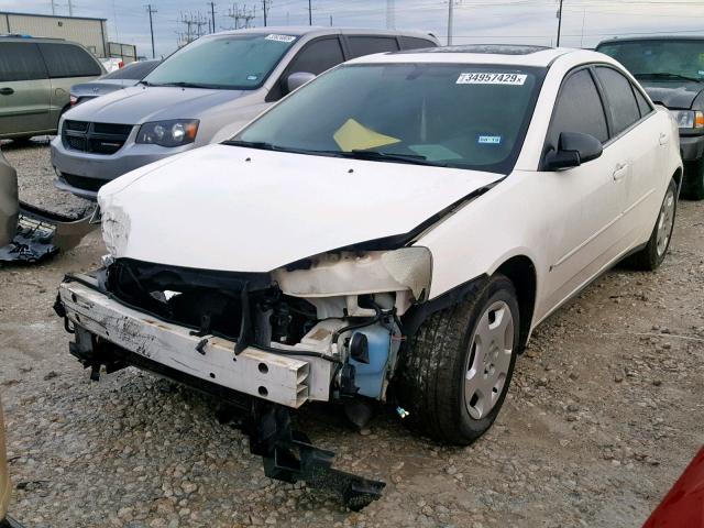 1G2ZF58B274218778 - 2007 PONTIAC G6 VALUE L WHITE photo 2