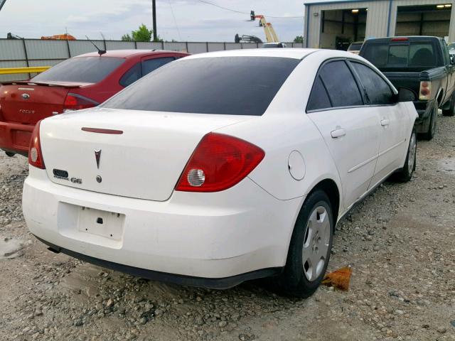 1G2ZF58B274218778 - 2007 PONTIAC G6 VALUE L WHITE photo 4