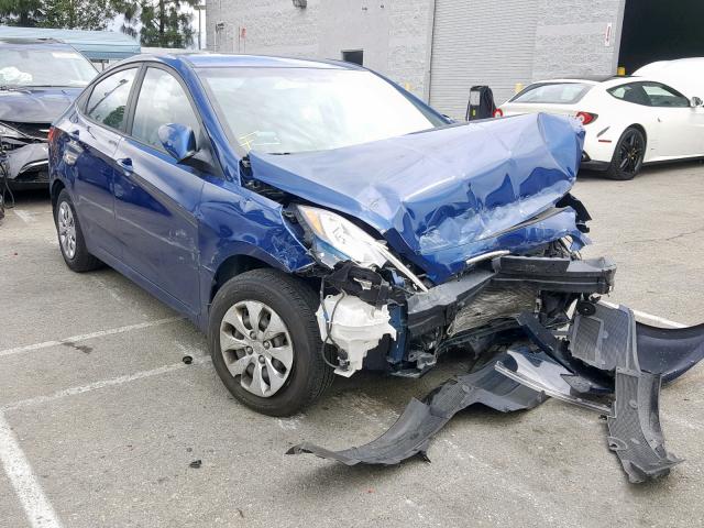 KMHCT4AE6GU093272 - 2016 HYUNDAI ACCENT SE BLUE photo 1