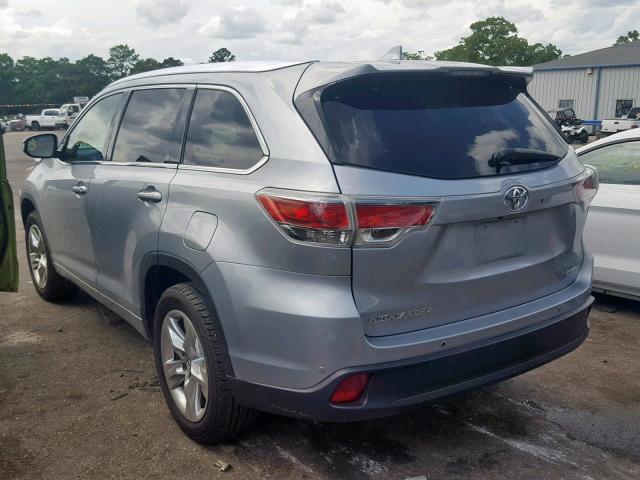 5TDYKRFH2GS156546 - 2016 TOYOTA HIGHLANDER SILVER photo 3