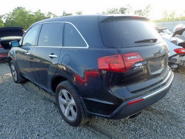 2HNYD2H29AH524912 - 2010 ACURA MDX BLACK photo 3