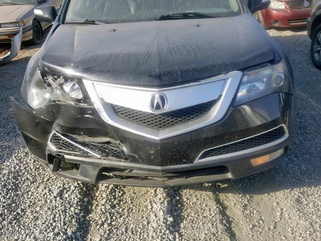 2HNYD2H29AH524912 - 2010 ACURA MDX BLACK photo 7